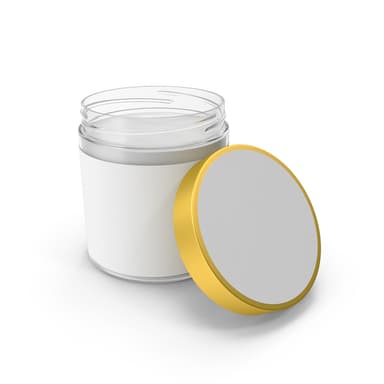 Glass Jar with Gold Lid