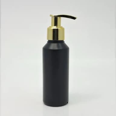 100ml-340ml HDPE Black Bottle - Gold Pump