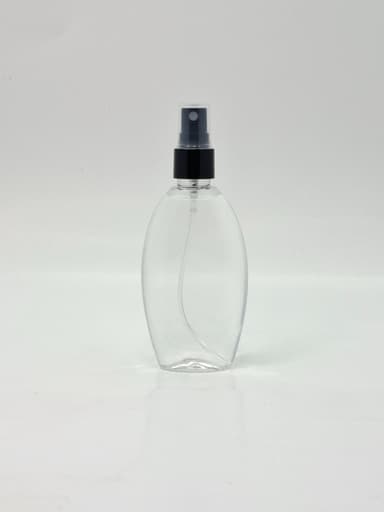100ml Body Lotion Bottle Clear - Black Spray