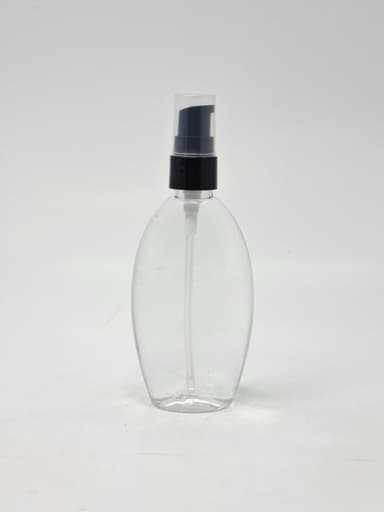 100ml Body Lotion Bottle Clear - Black pump
