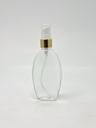 100ml Body Lotion Bottle Clear - Gold Pump