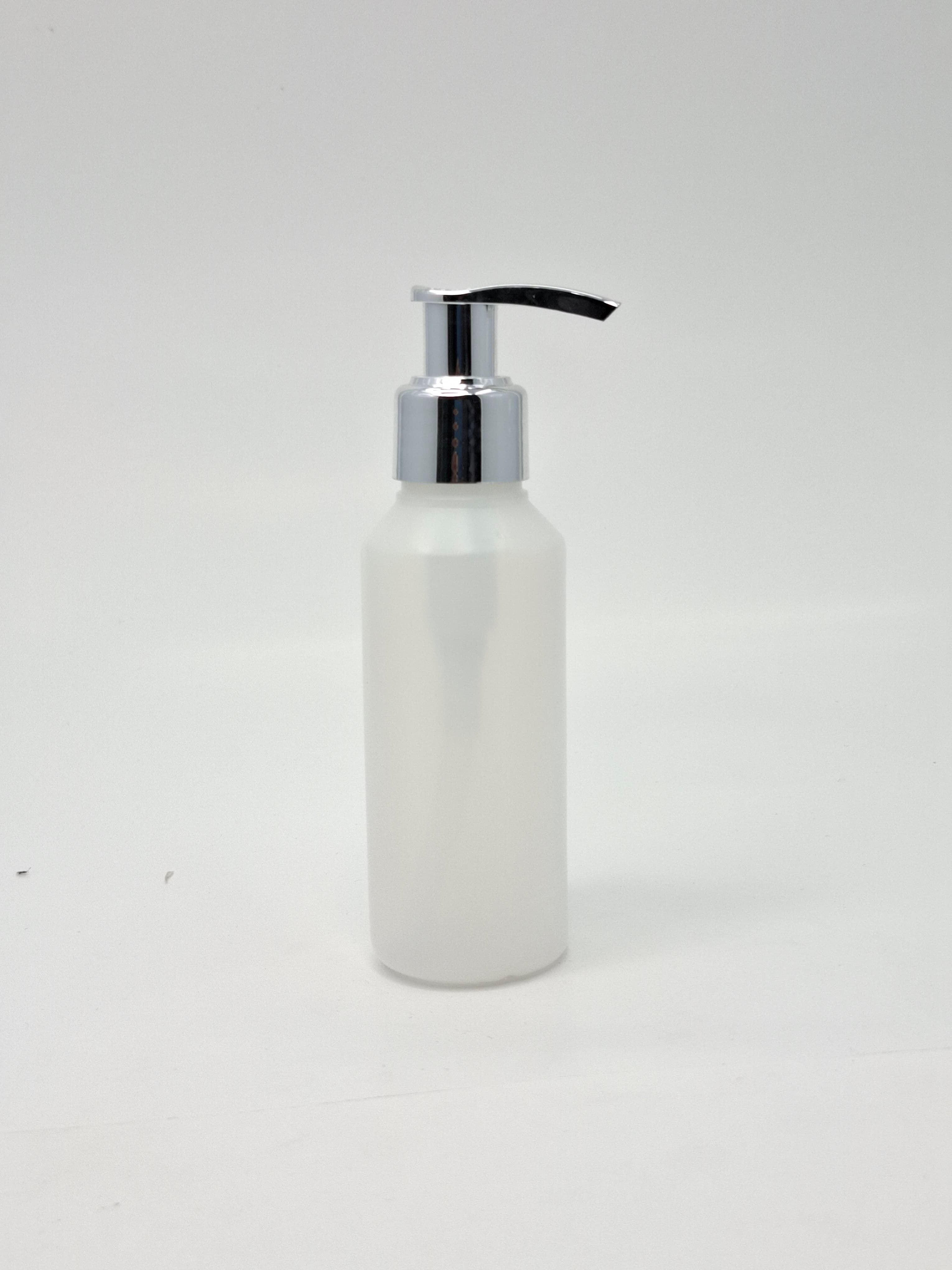 Main image of 100ml Clear HDPE Bottle - Silver Pump