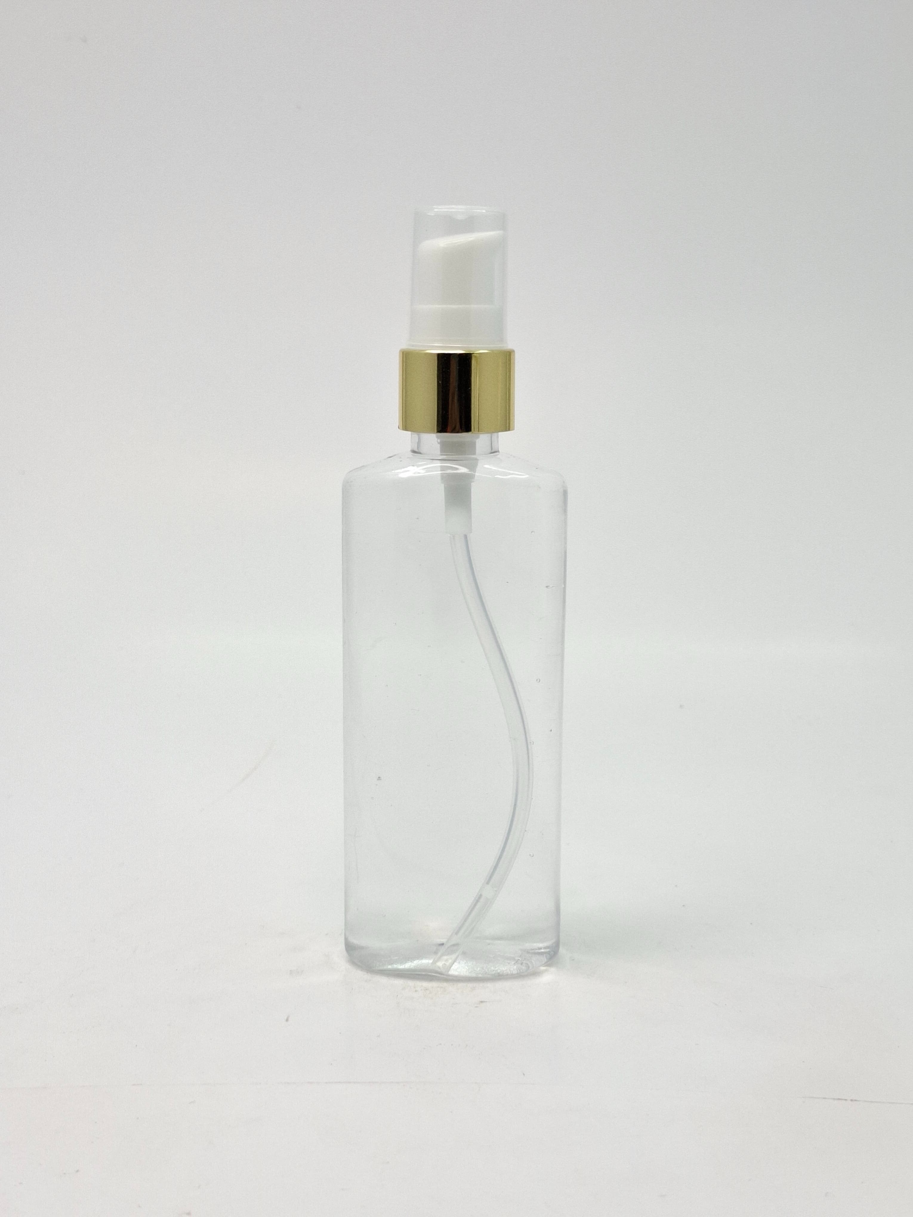 Main image of 100ml Oval Bottle Clear - Gold Pump