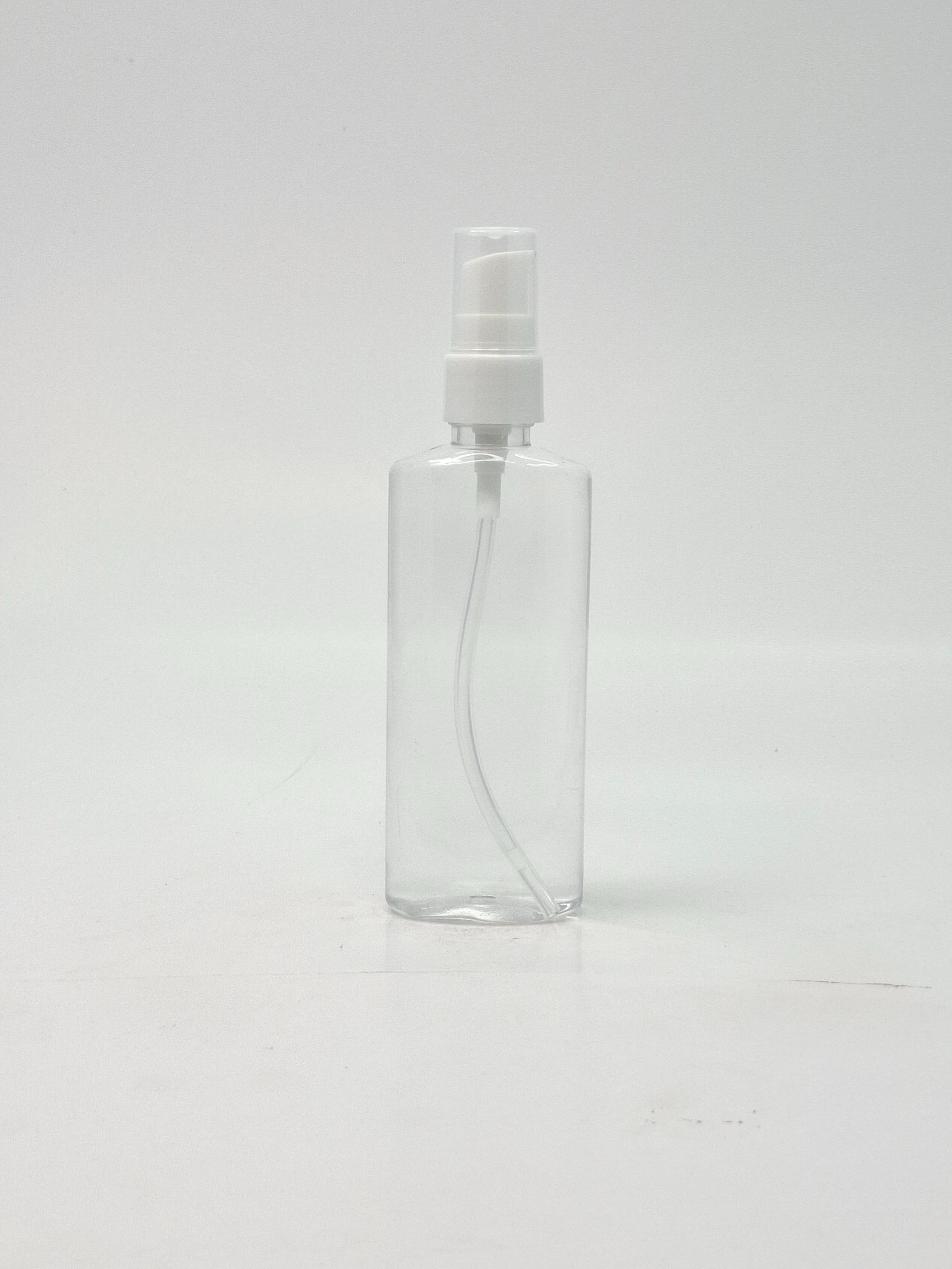 Main image of 100ml Oval Bottle Clear - White Pump