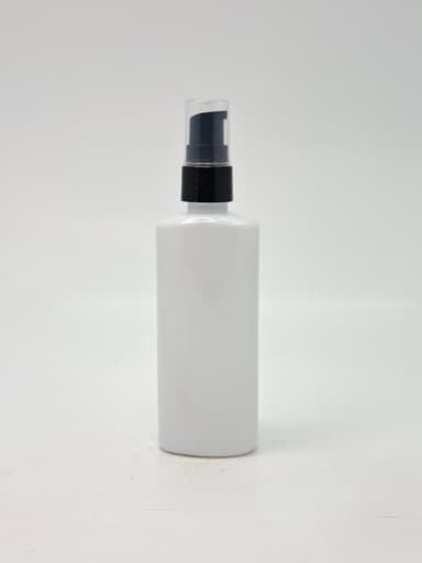 100ml Oval Bottle White - Black Pump