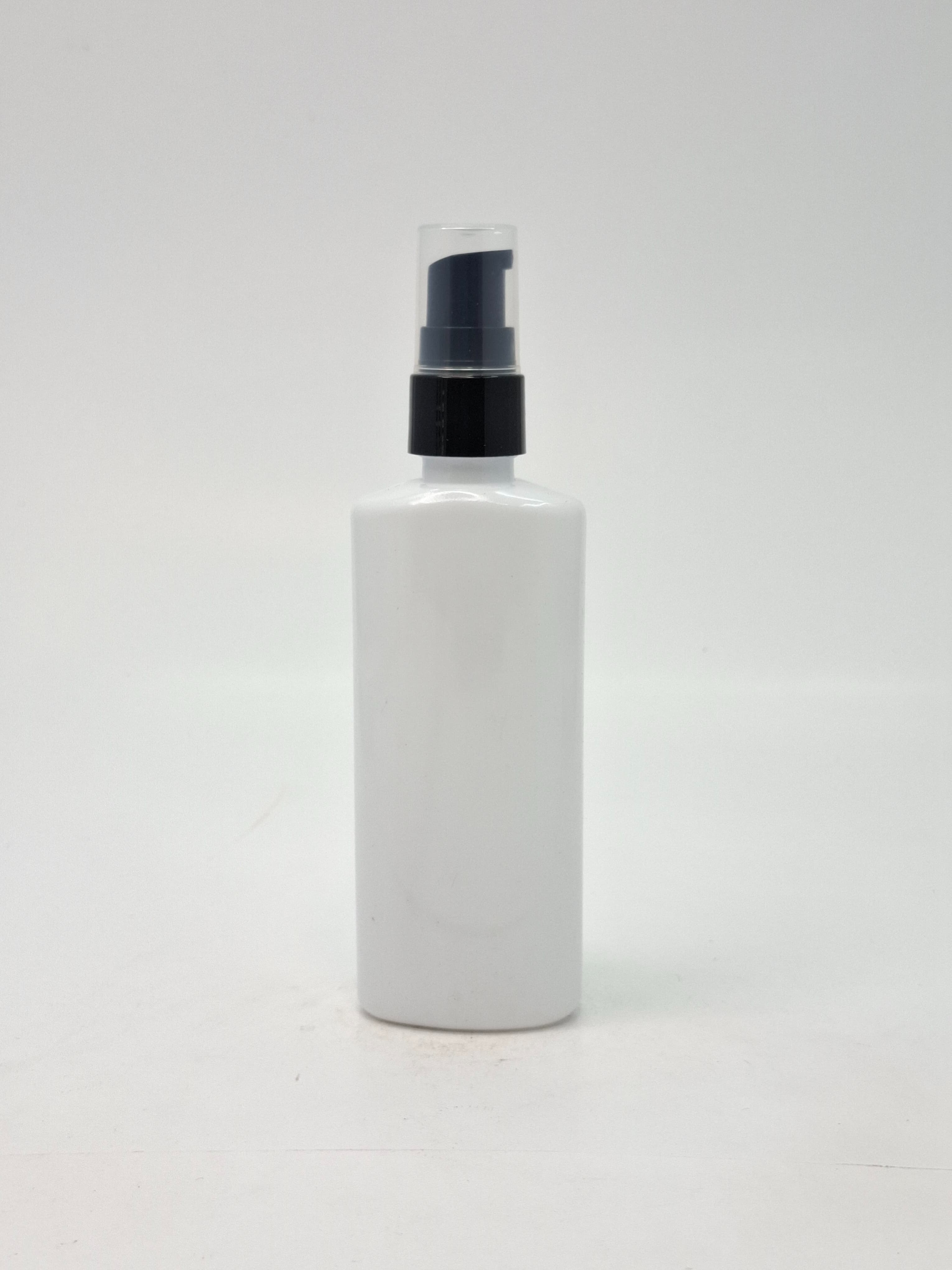 Main image of 100ml Oval Bottle White - Black Pump