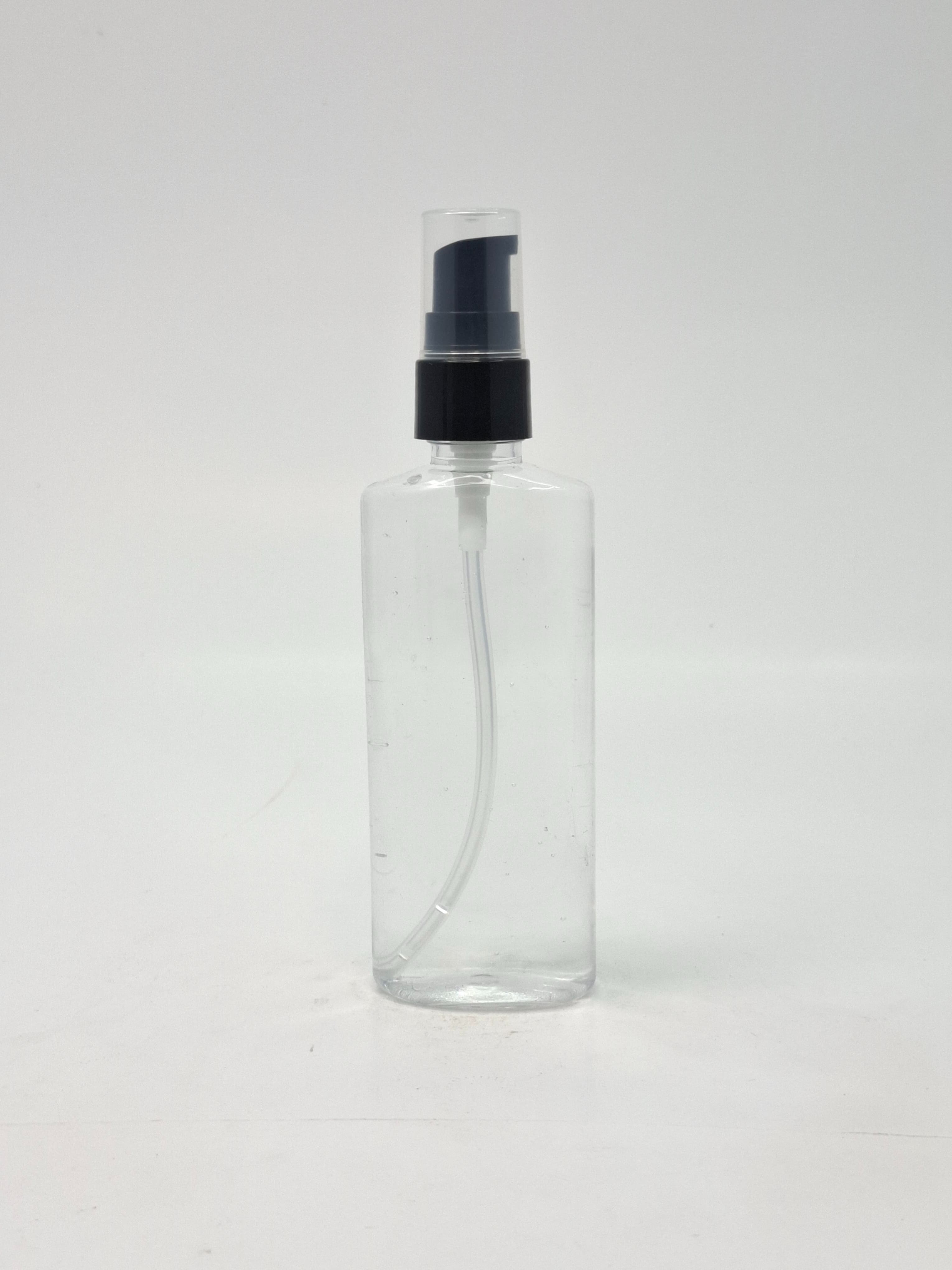 Main image of 100ml Oval bottle Clear - Black Pump