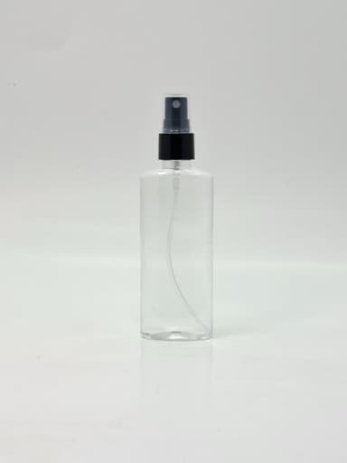 100ml Ovel Bottle Clear - Black Spray