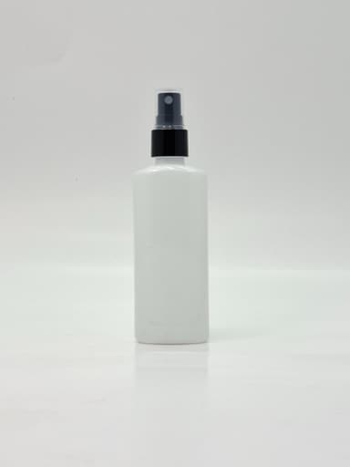 100ml Ovel Bottle White - Black Spray