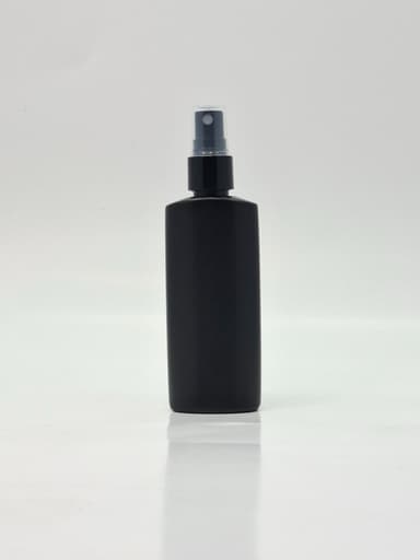 100ml Oval HDPE Bottle Black - Black Spray