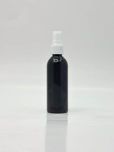 100ml Round Neck Bottle Black - White Spray