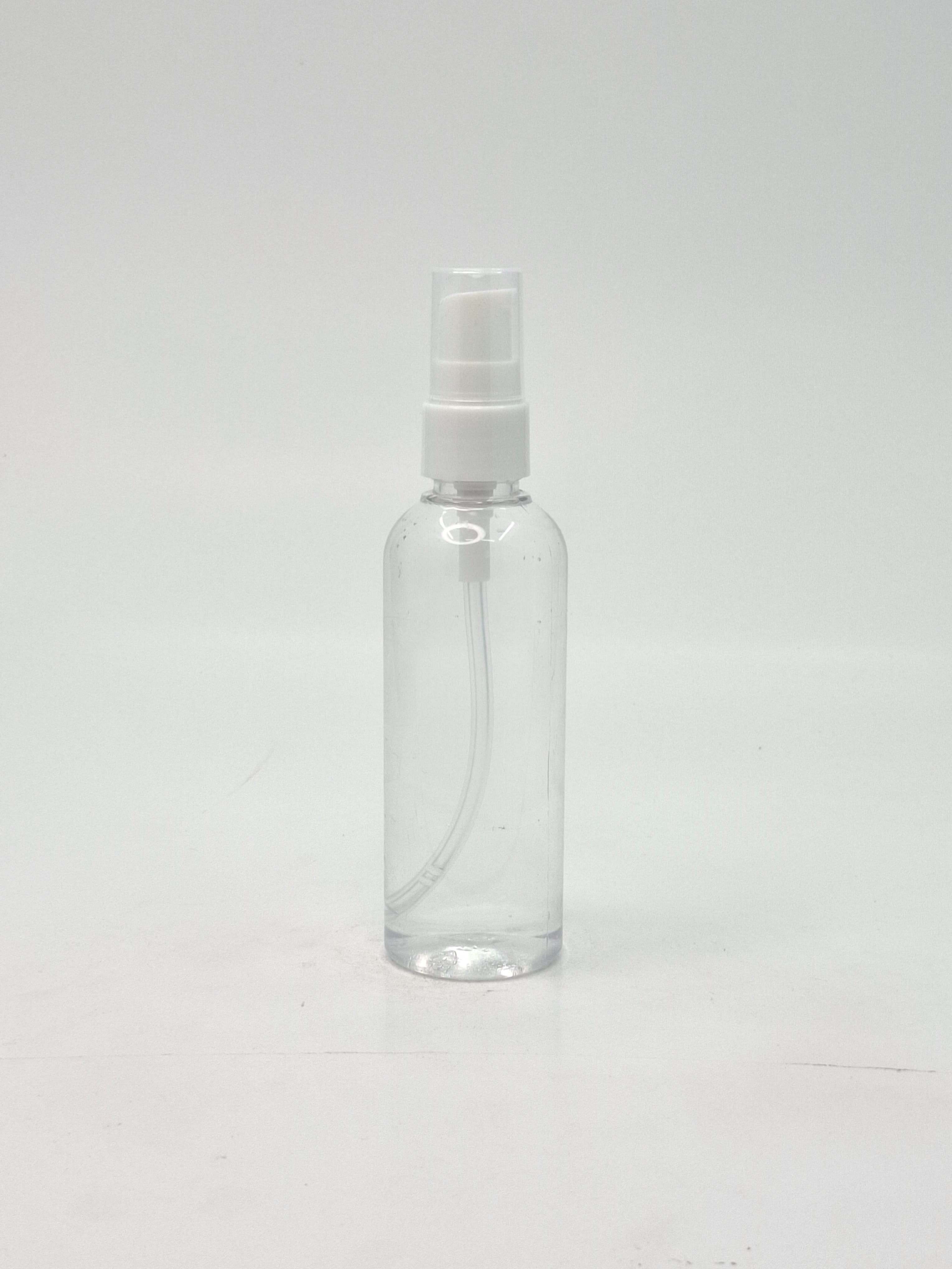 Main image of 100ml Round Neck Bottle Clear - White Pump