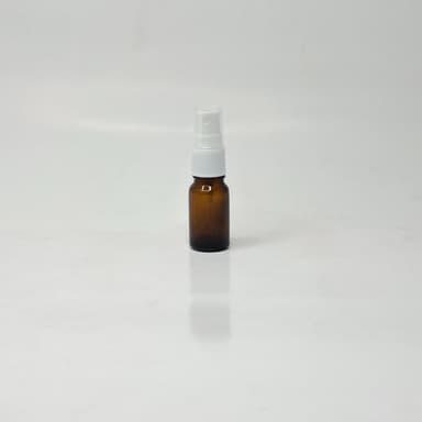 10ml Amber Glass Bottle - White Spray