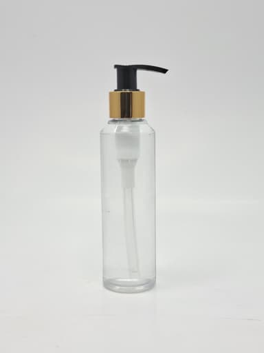 150ml Round Bottle - Gold / Black Pump