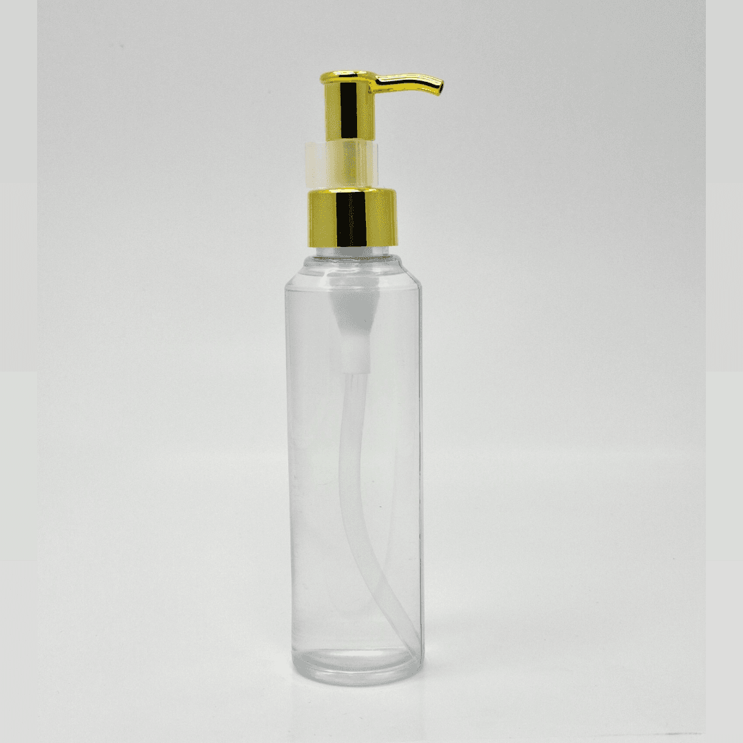 Main image of 150ml Round Bottle - Gold Long Neck Pump