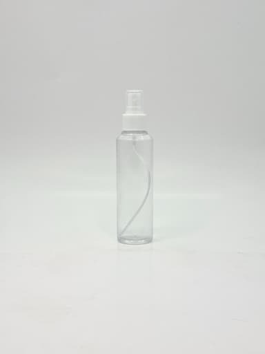 150ml Round Bottle Clear - 24mm White Spray
