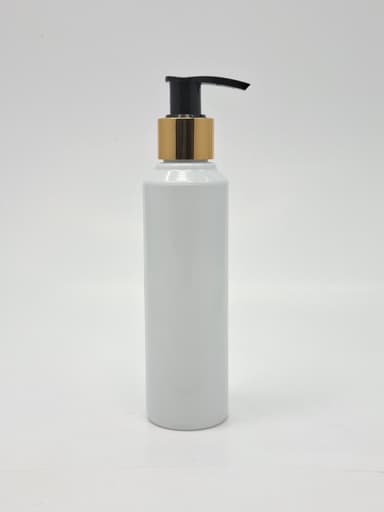 150ml White Bottle - Gold / Black Pump