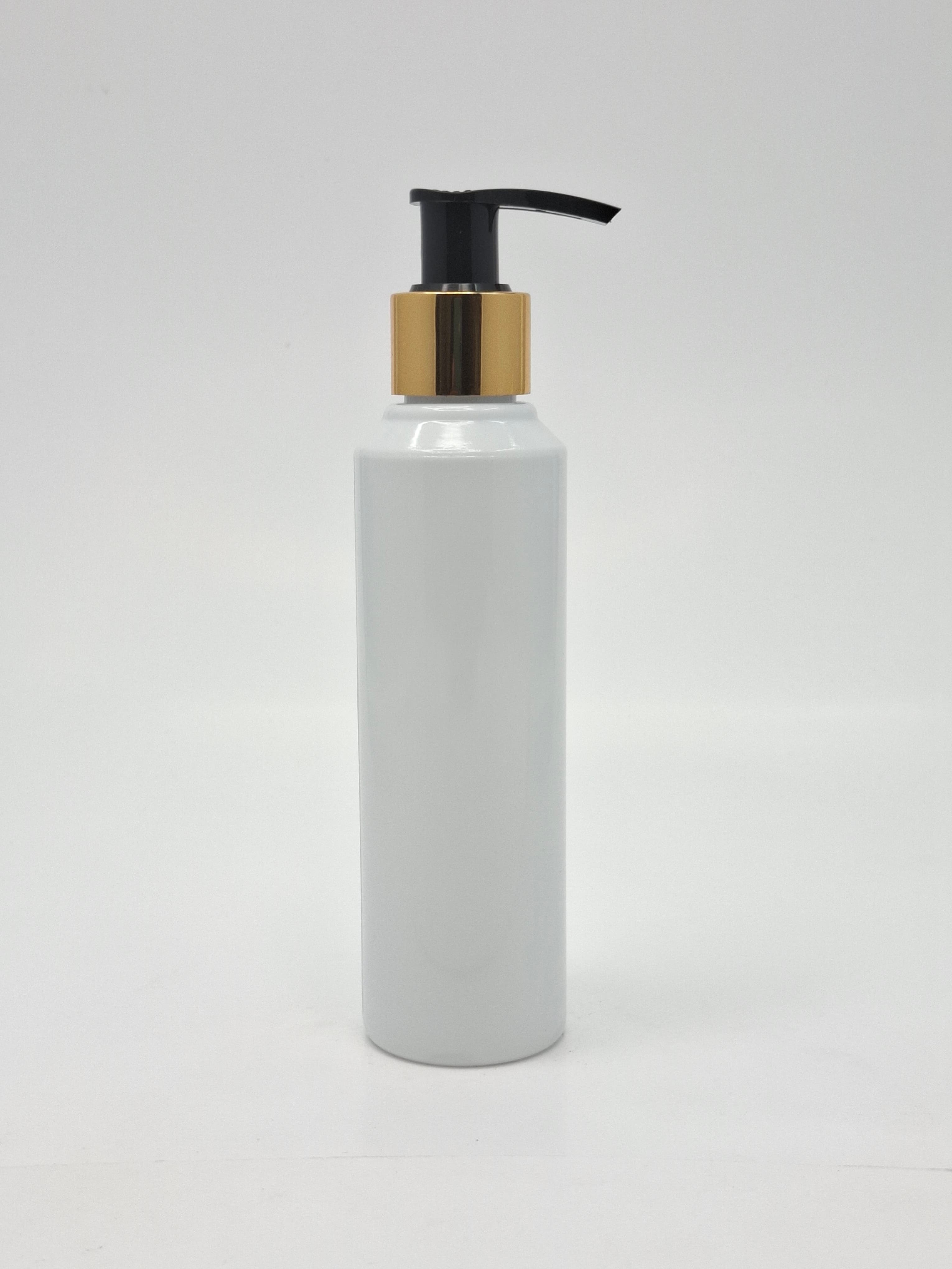 Main image of 150ml White Bottle - Gold / Black Pump