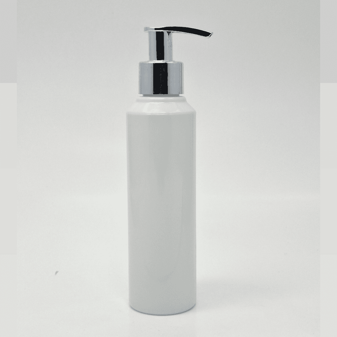 Main image of 150ml White Bottle - Silver Pump