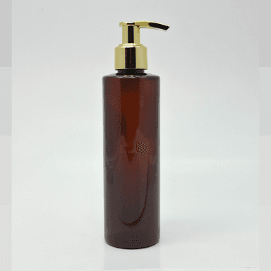 200ml Amber Bottle - Gold Pump