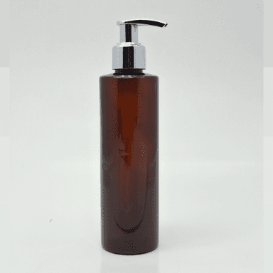 200ml Amber Bottle - Silver Pump
