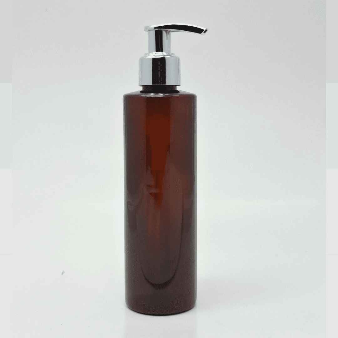 Main image of 200ml Amber Bottle - Silver Pump