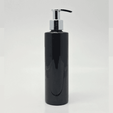 200ml Black Bottle - Silver Pump