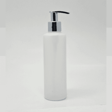 200ml Clear HDPE Bottle - Silver Pump