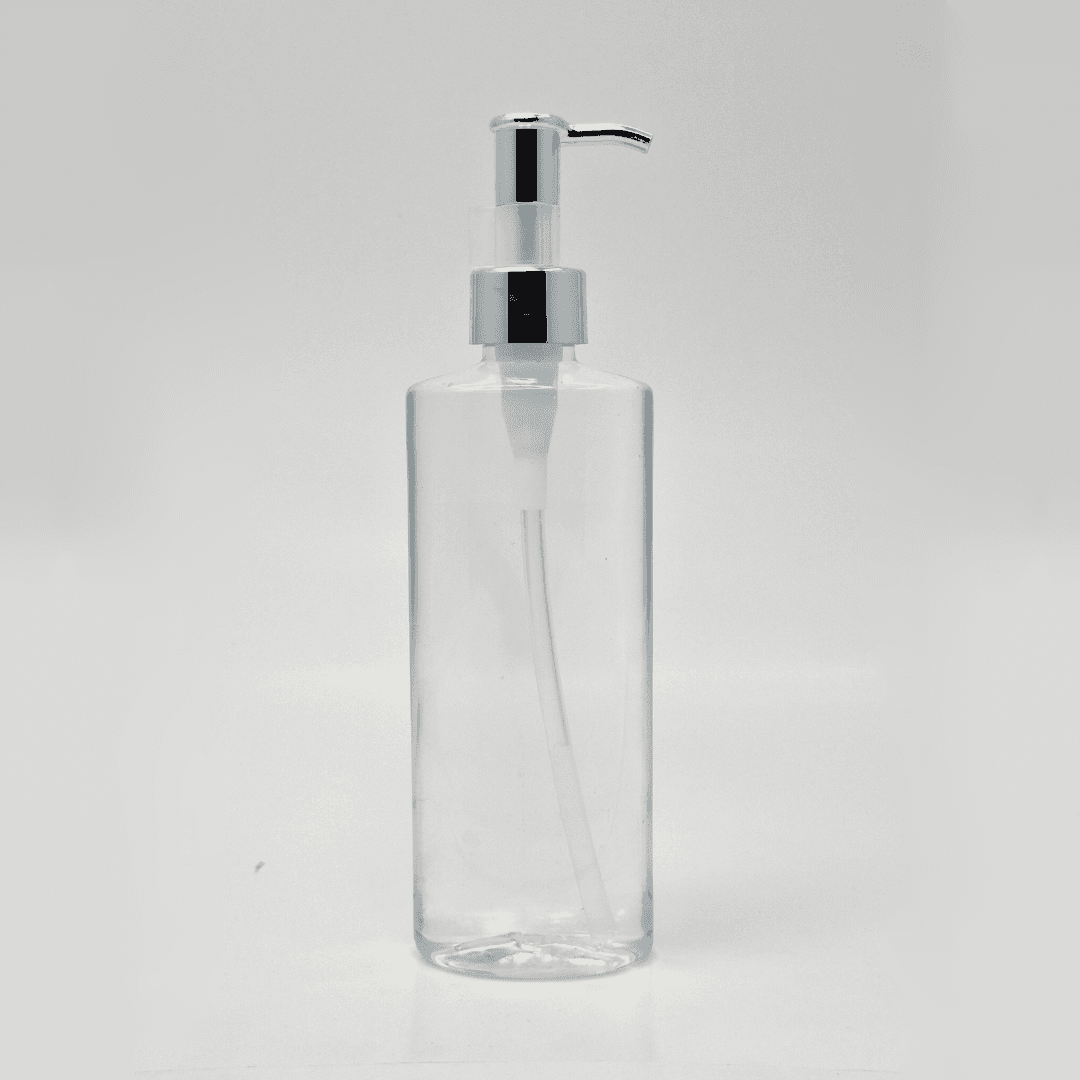Main image of 200ml Oval Bottle - Silver Long Pump