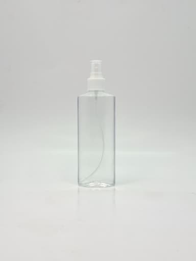 200ml Ovel Bottle Clear - 24mm White Spray