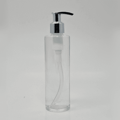 200ml Round Bottle - Silver Pump