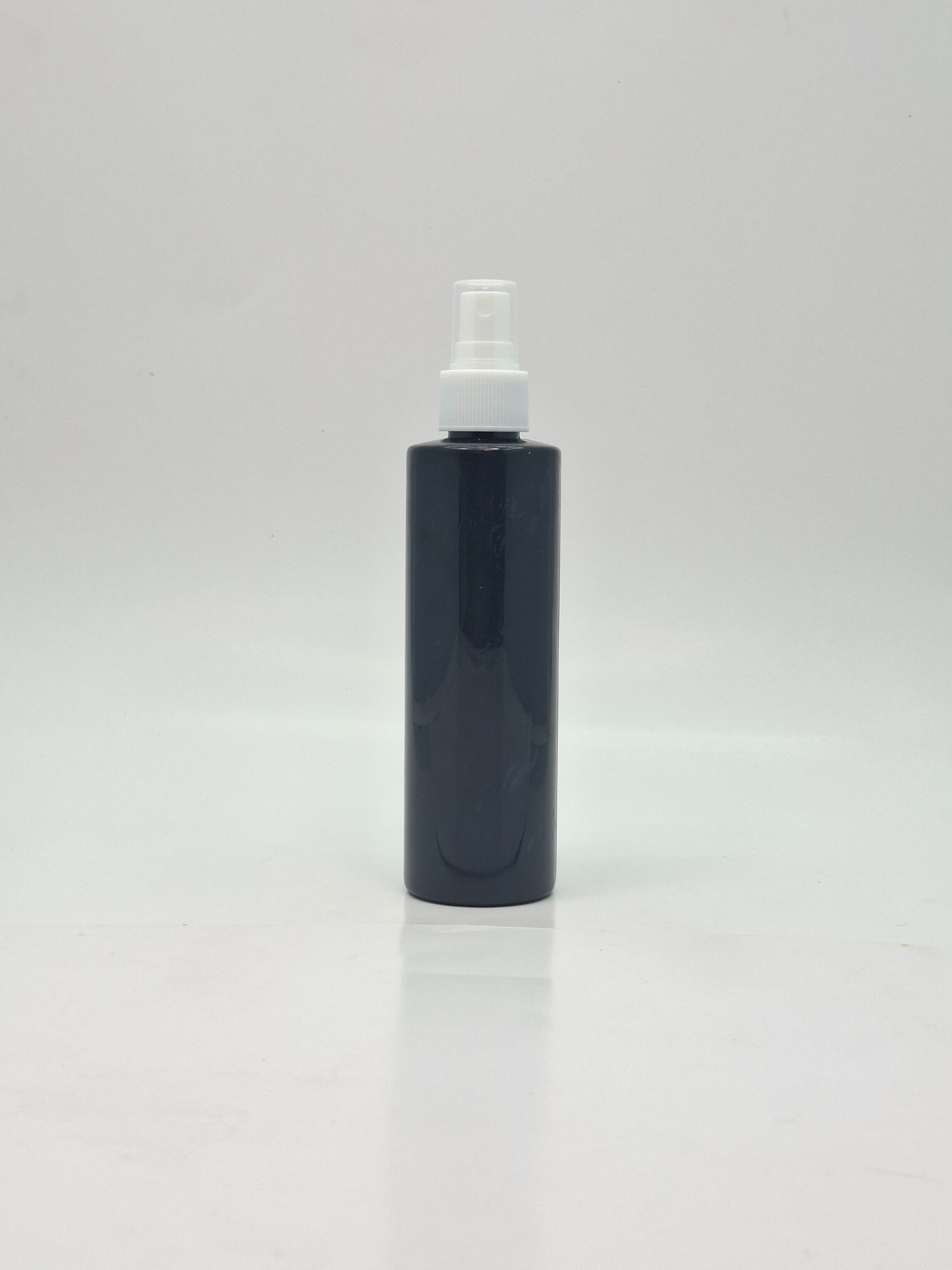 Main image of 200ml Round Pet Bottle Black - 24mm White Spray