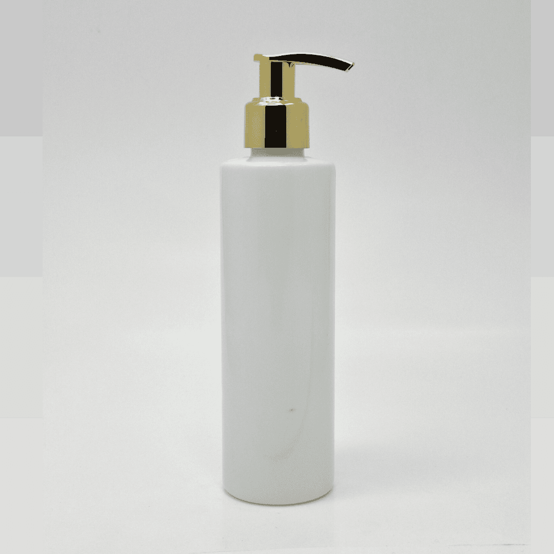 Main image of 200ml White Bottle - Gold Pump