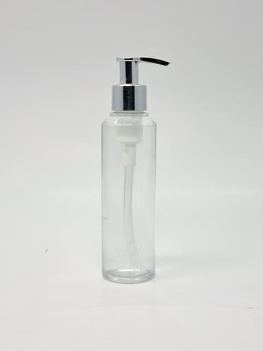 150ml-300ml Clear Bottles - Silver Pump