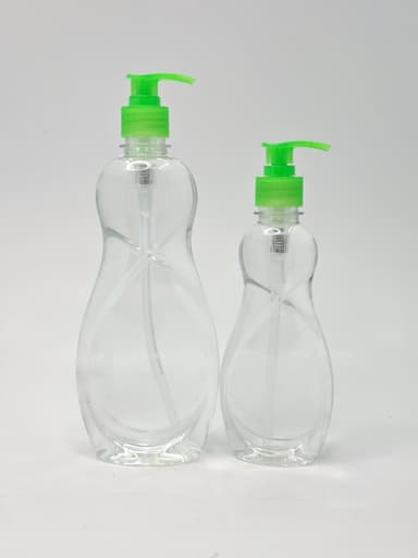 250ml-500ml Dish Wash Bottle - Green Pump