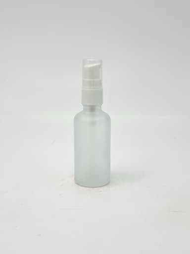 50ml Frosted Glass Bottle - White Pump