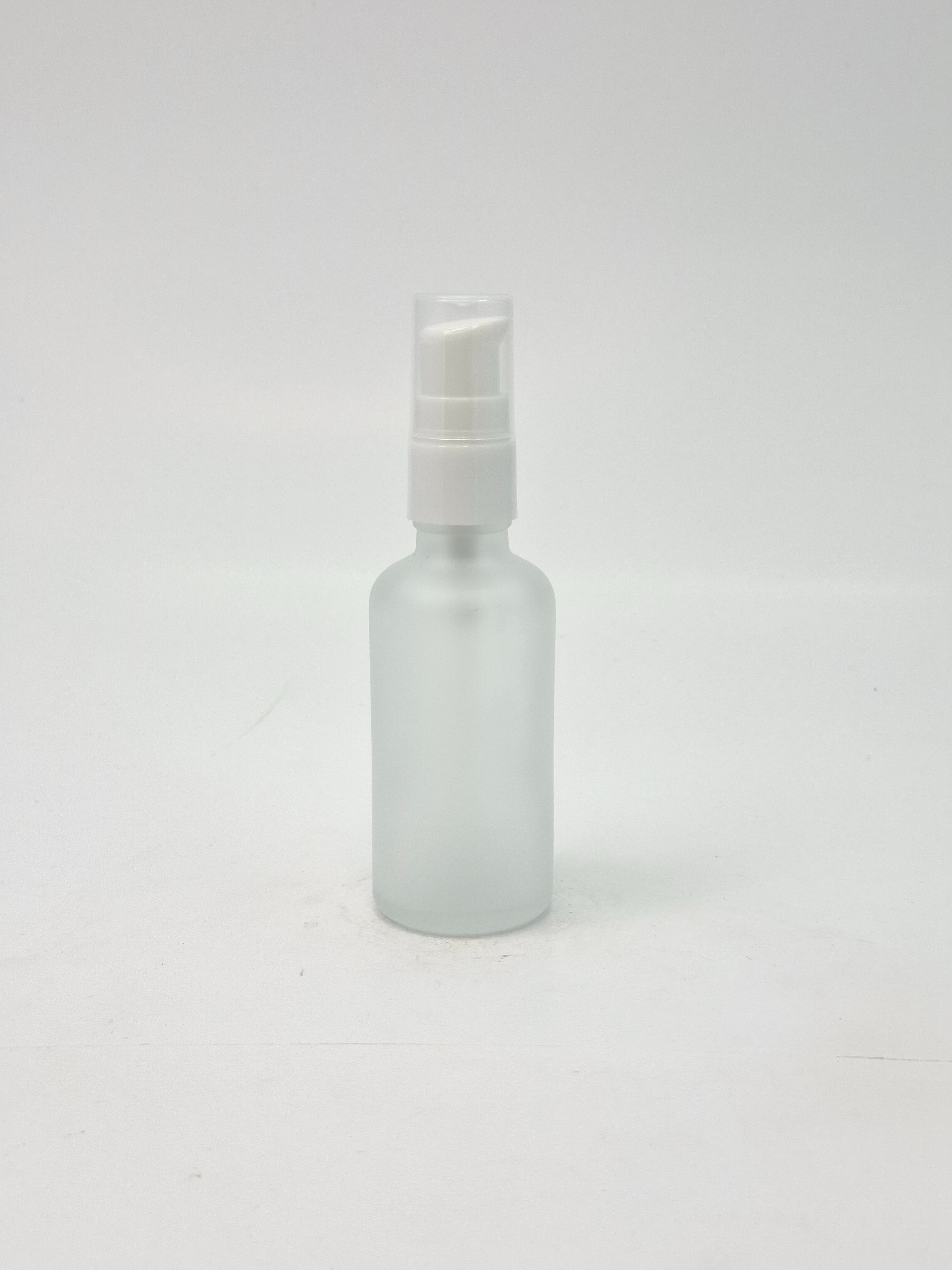 Main image of 50ml Frosted Glass Bottle - White Pump