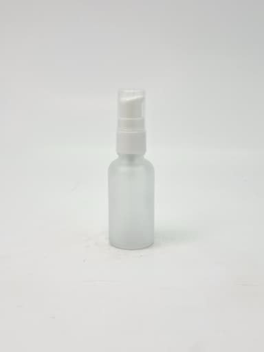 30ml Frosted Glass Bottle - White Pump