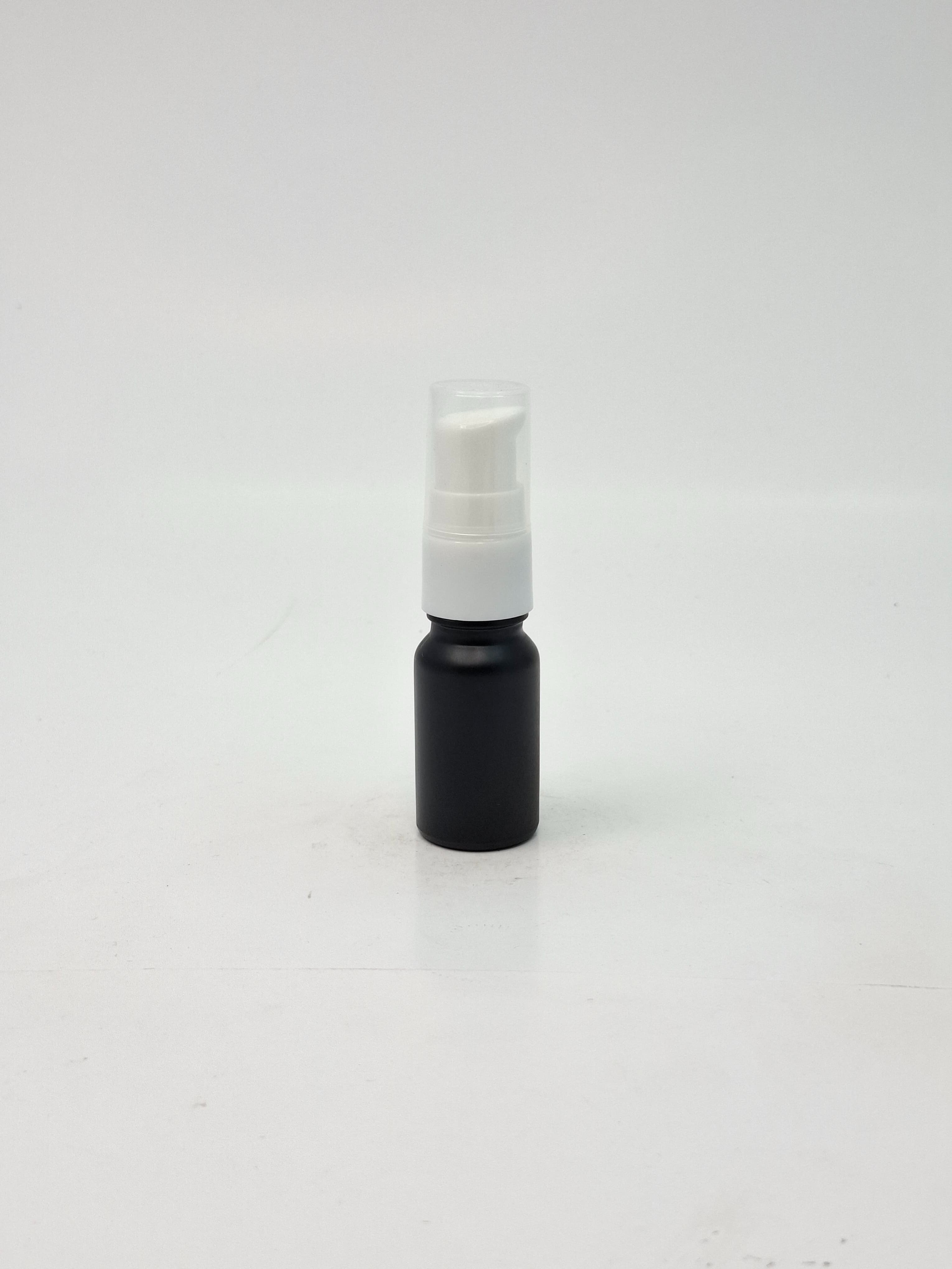 Main image of 10ml Black Glass Bottle - White Pump