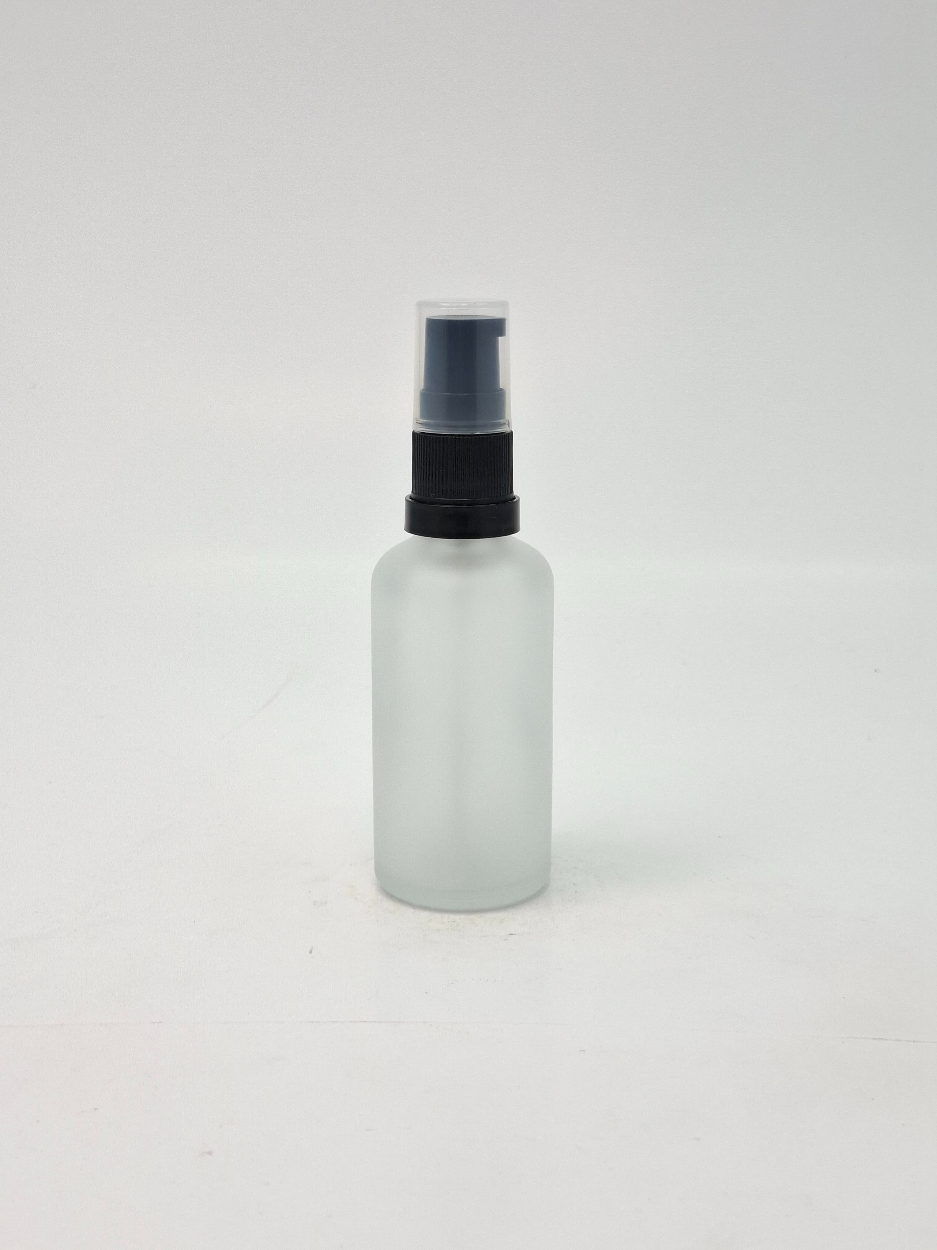 Main image of 50ml Frosted Glass Bottle - Black Pump