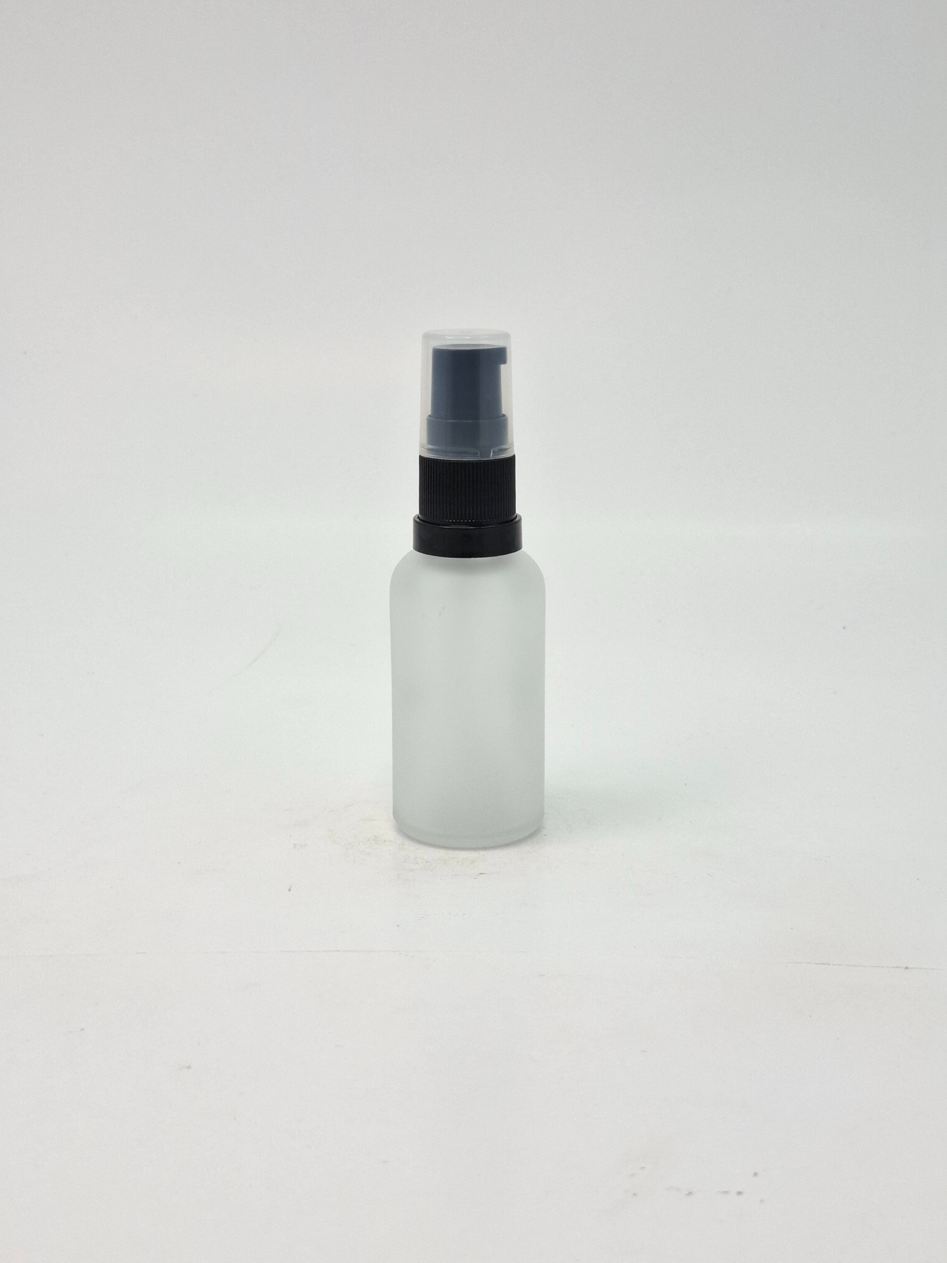 Main image of 30ml Frosted Glass Bottle - Black Pump