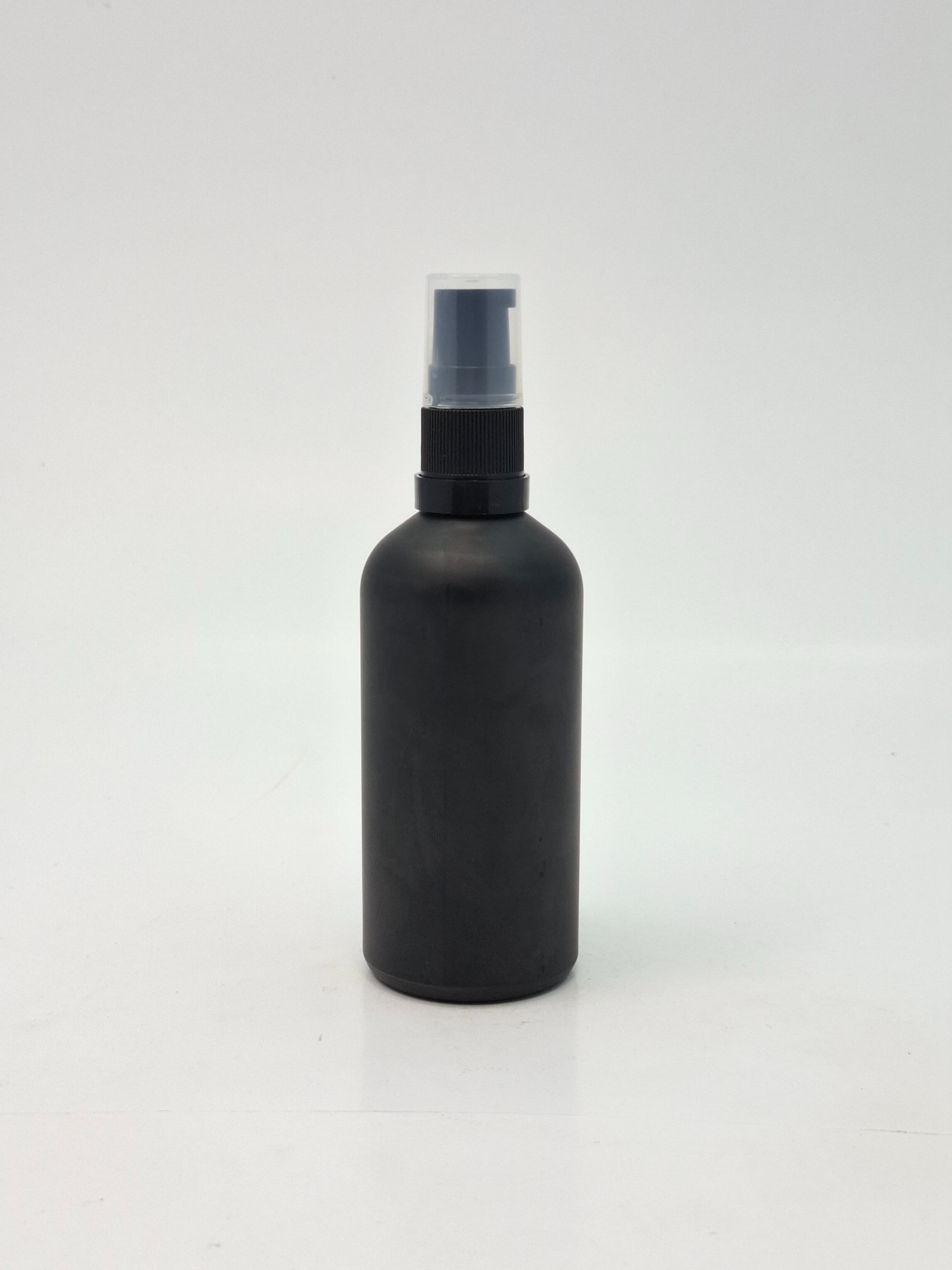 Main image of 100ml Black Glass Bottle - Black Pump 