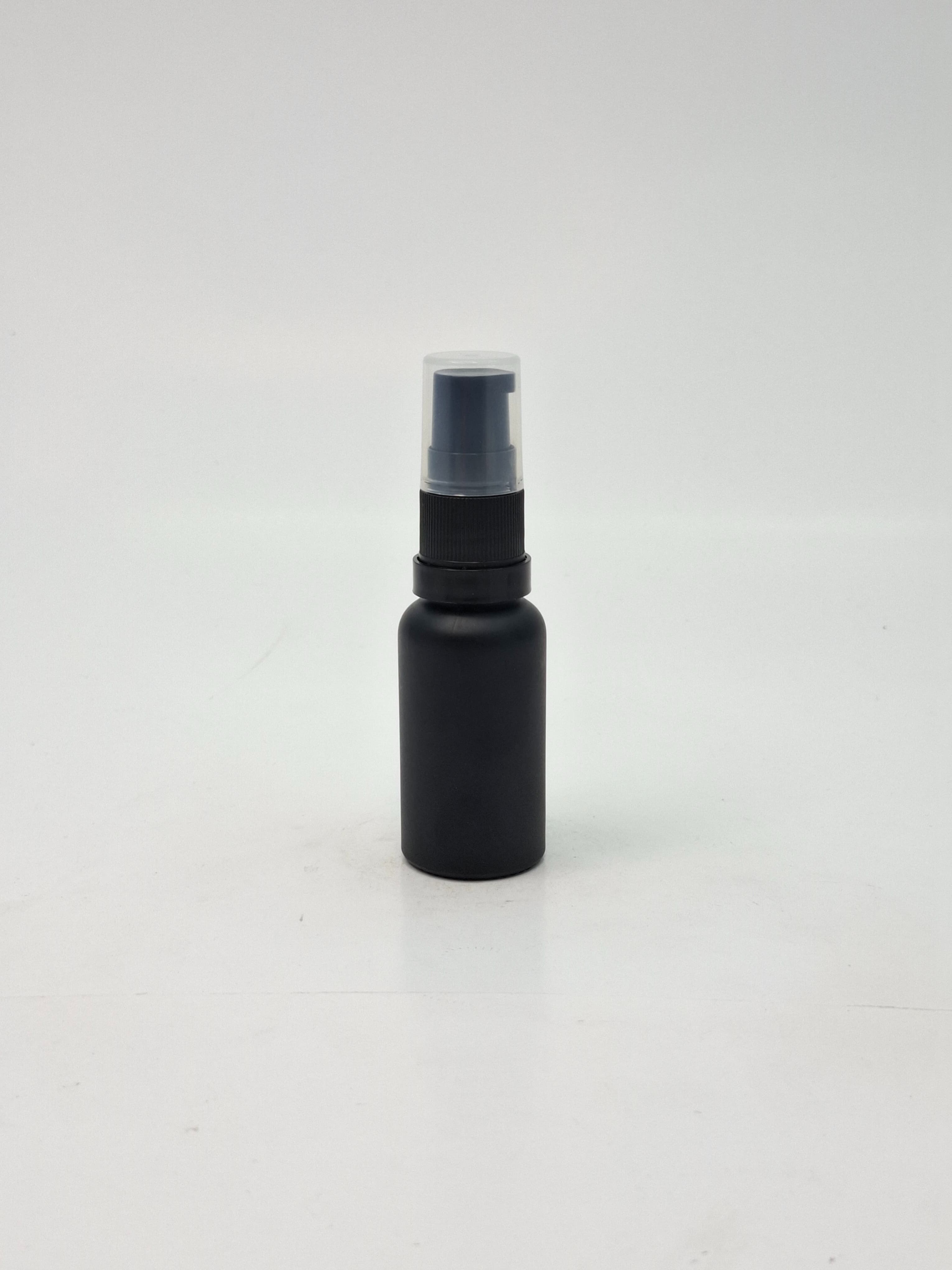 Main image of 20ml Black Glass Bottle -  Black Pump 