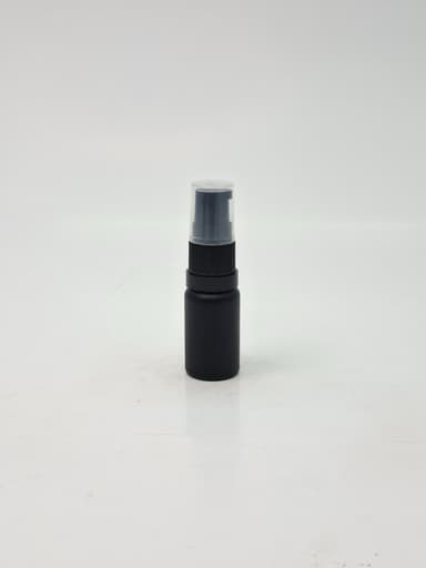 10ml Black Glass Bottle - Black Pump