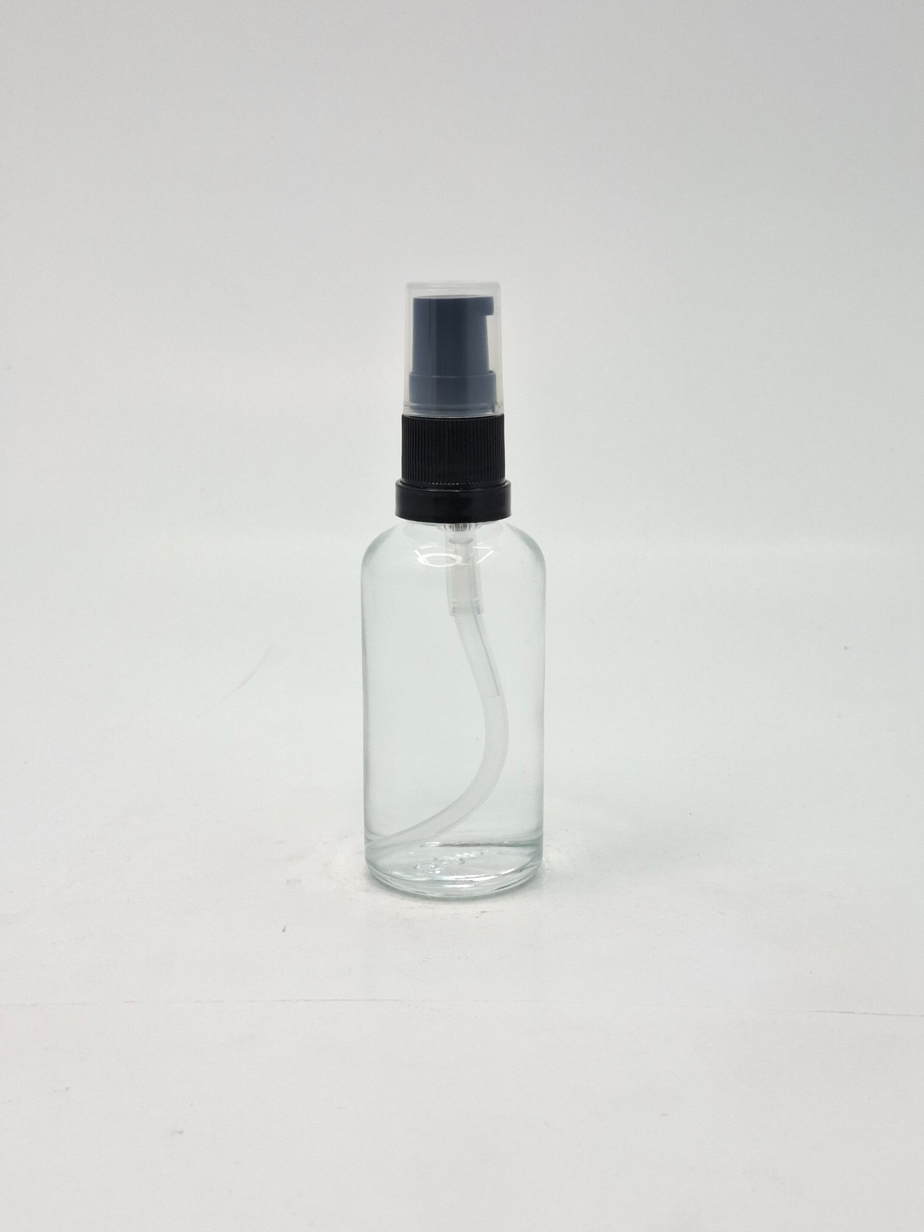 Main image of 50ml Clear Glass Bottle - Black Pump