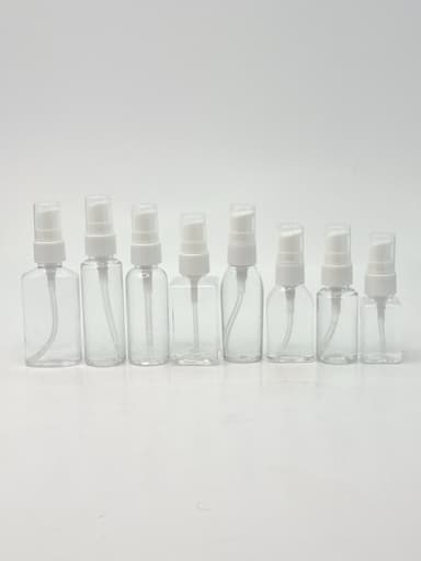 30ml-50ml Clear Bottle - Cream Pump White