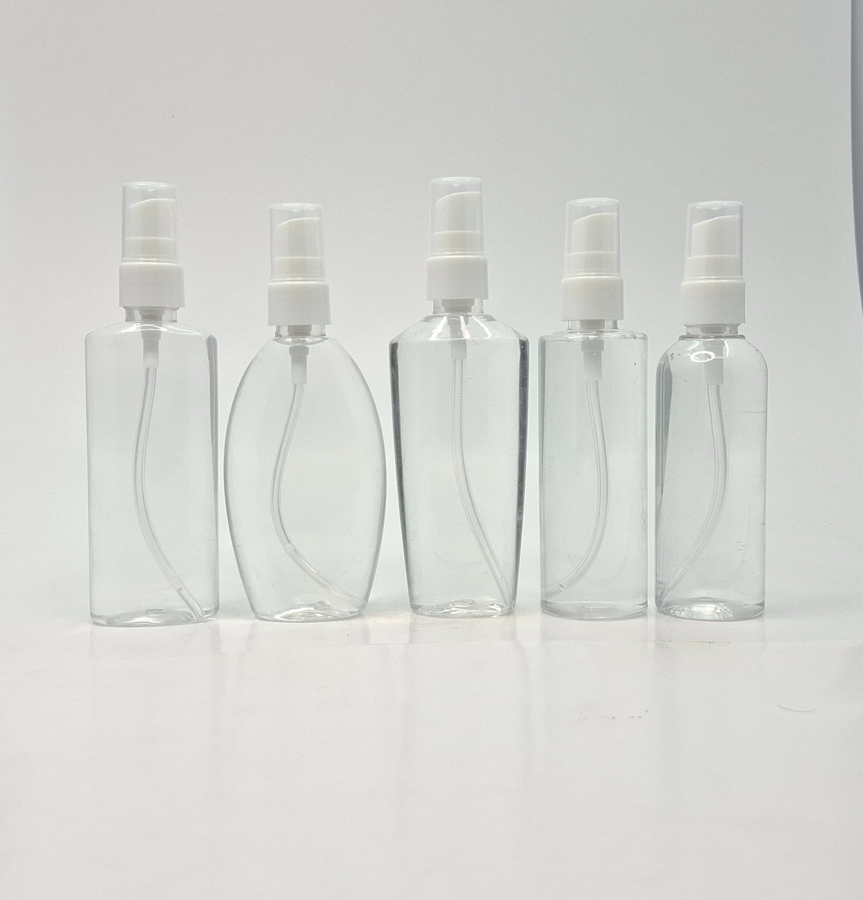 Main image of 100ml Clear Bottle - Cream Pump White