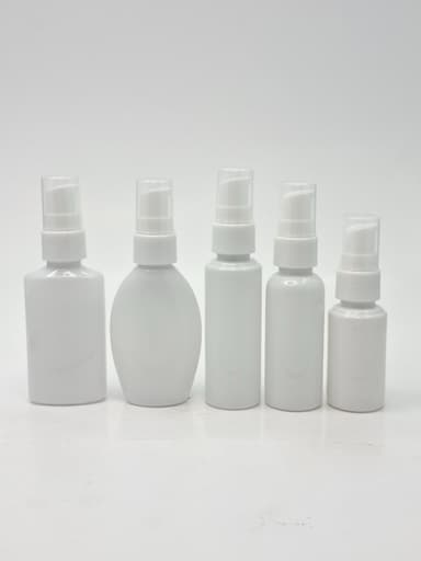 30ml-50ml White Bottle - Cream Pump White