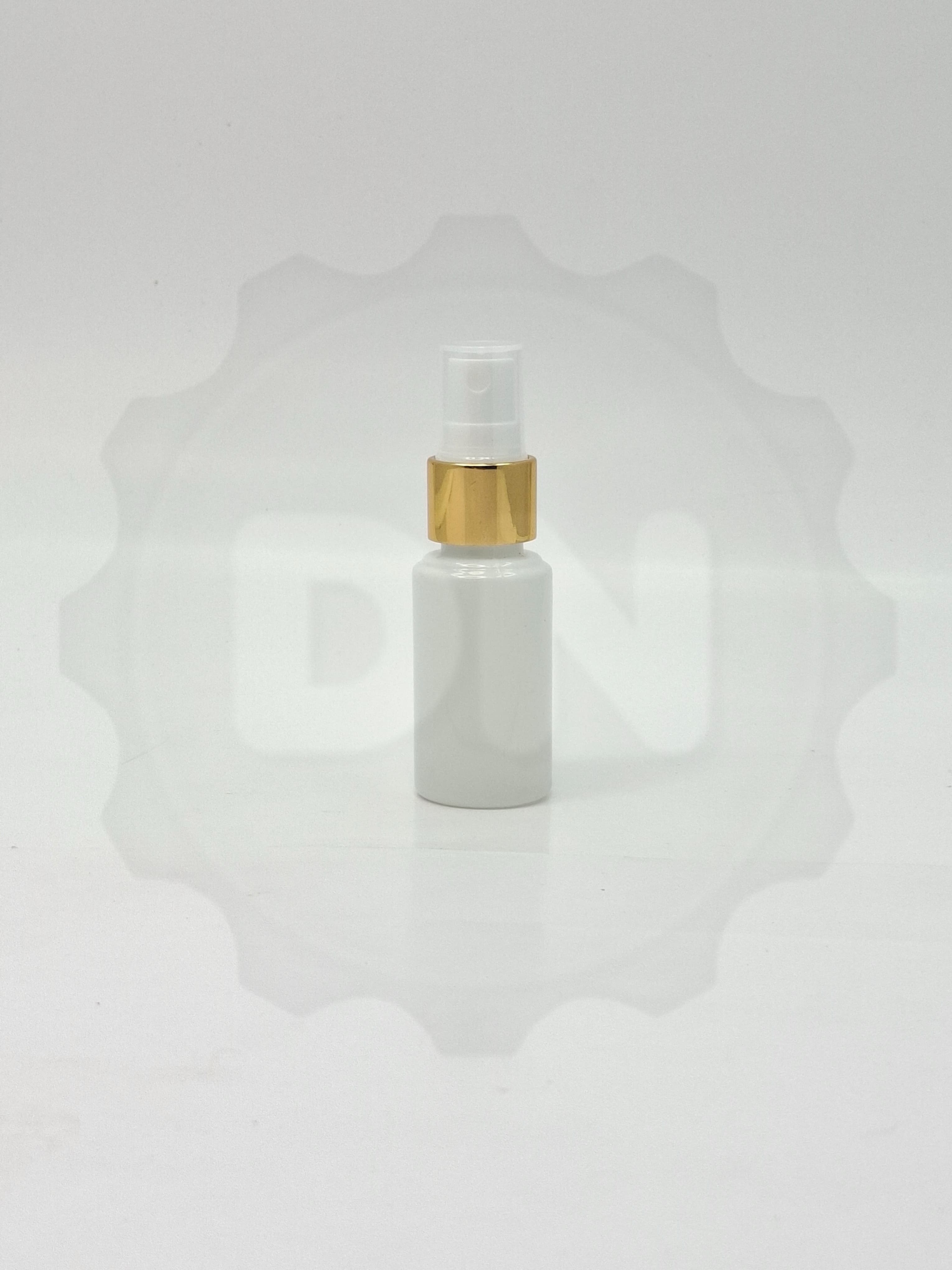 Main image of 30ml Round Bottle White - Gold Spray  
