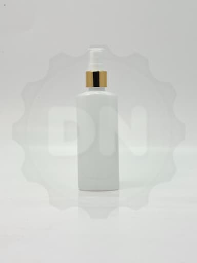 100ml Ovel Bottle White - Gold Spray 